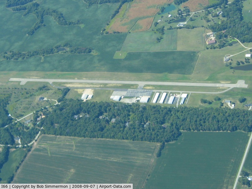Clinton Field Airport (I66) - Looking west from 5500'