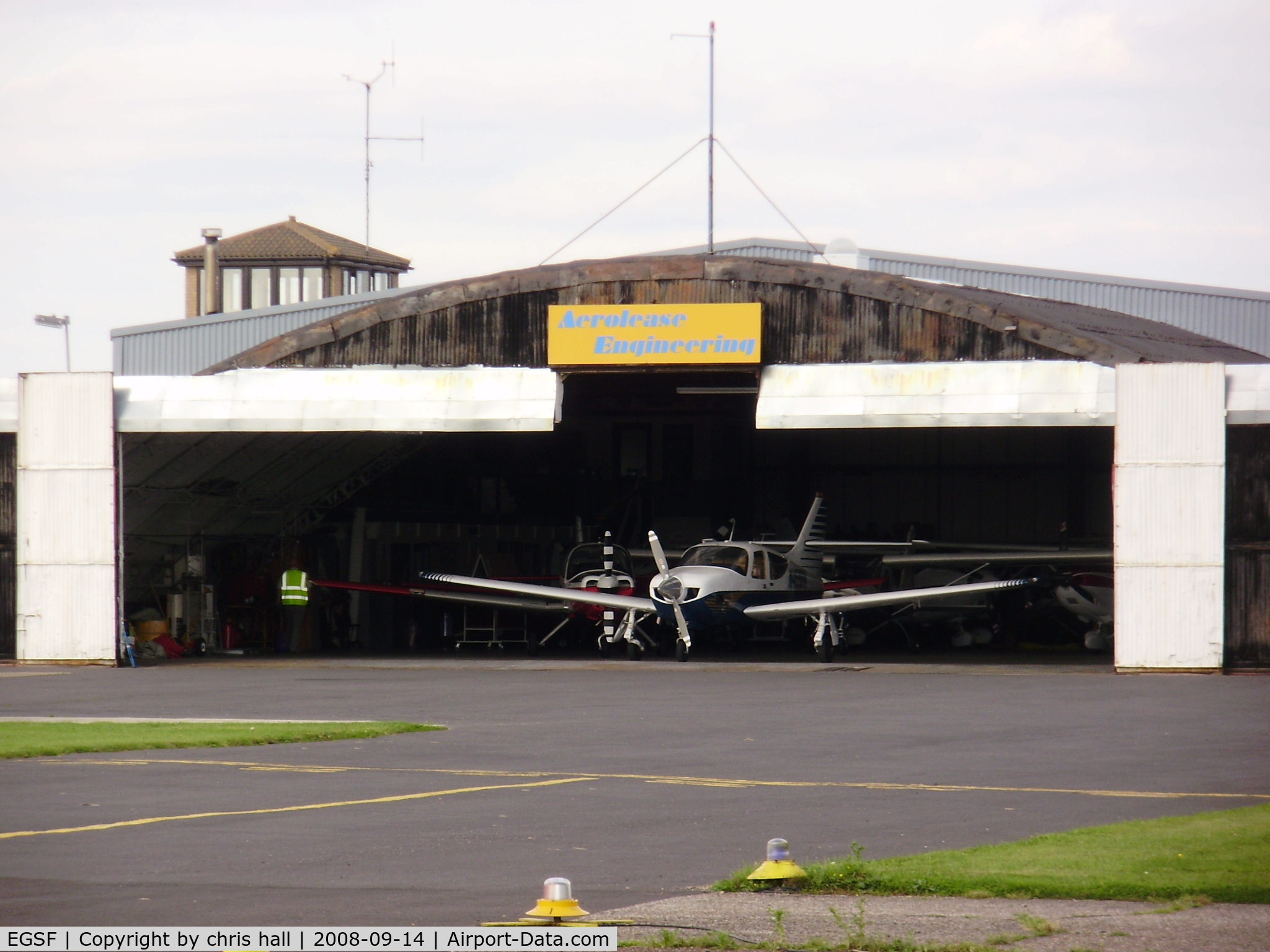 Peterborough Business Airport, Peterborough, England United Kingdom (EGSF) - Aerolease Engineering hangar at Conington
