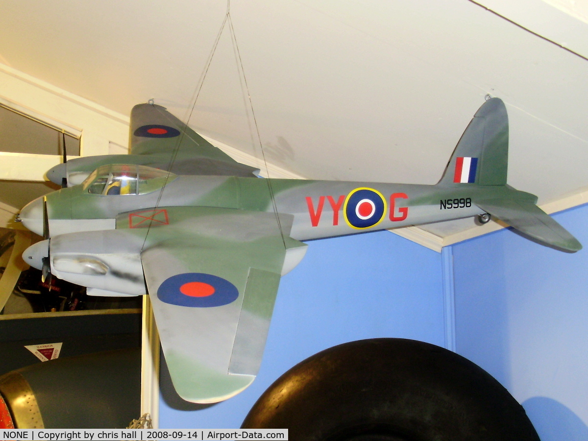 NONE Airport - nice model of a DH Mosquito on display at the Fenland & West Norfolk Aviation Museum