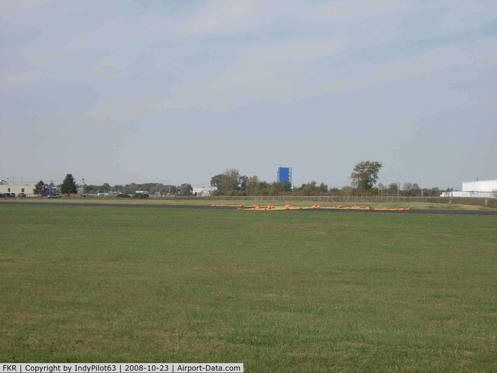 Frankfort Municipal Airport (FKR) - What looks like paving work to runway 22...a tiny runway, it stretches only 2,527 long. This is where I landed for my first ever cross country!