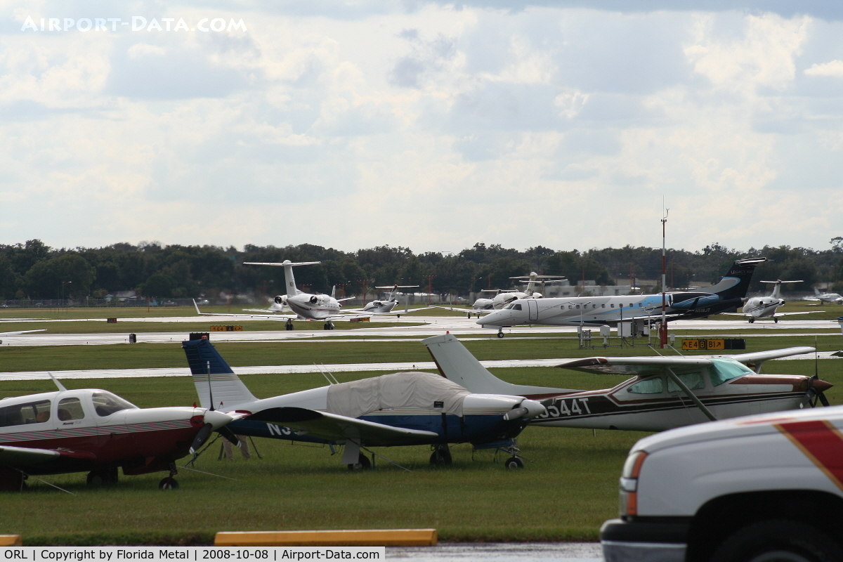 Executive Airport (ORL) - Line up of departing aircraft after NBAA's last day