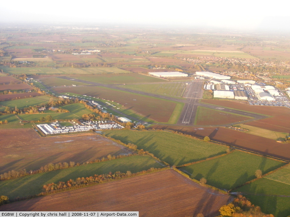 Wellesbourne Mountford Airfield Airport, Wellesbourne, England United Kingdom (EGBW) - looking back at Wellsbourne Mountford