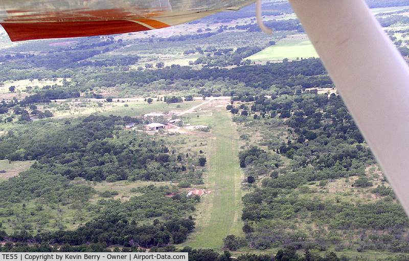 Flyin Armadillo Airport (TE55) - Looking Southwest - Grass fully covers now