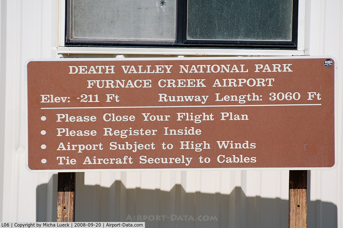 Furnace Creek Airport (L06) - At Death Valley