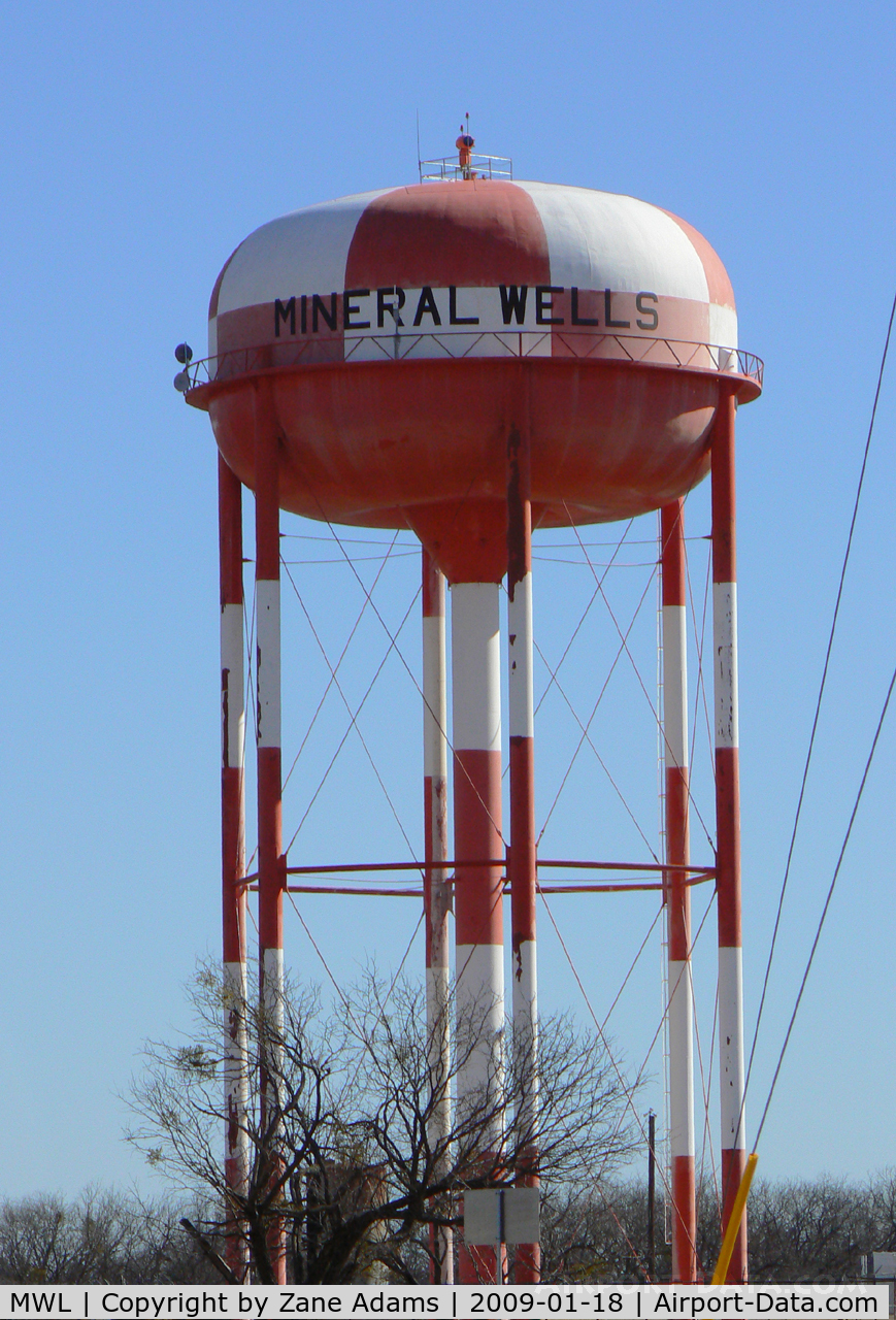 Mineral Wells Airport (MWL) - Water tower left over from the former Wolters AFB