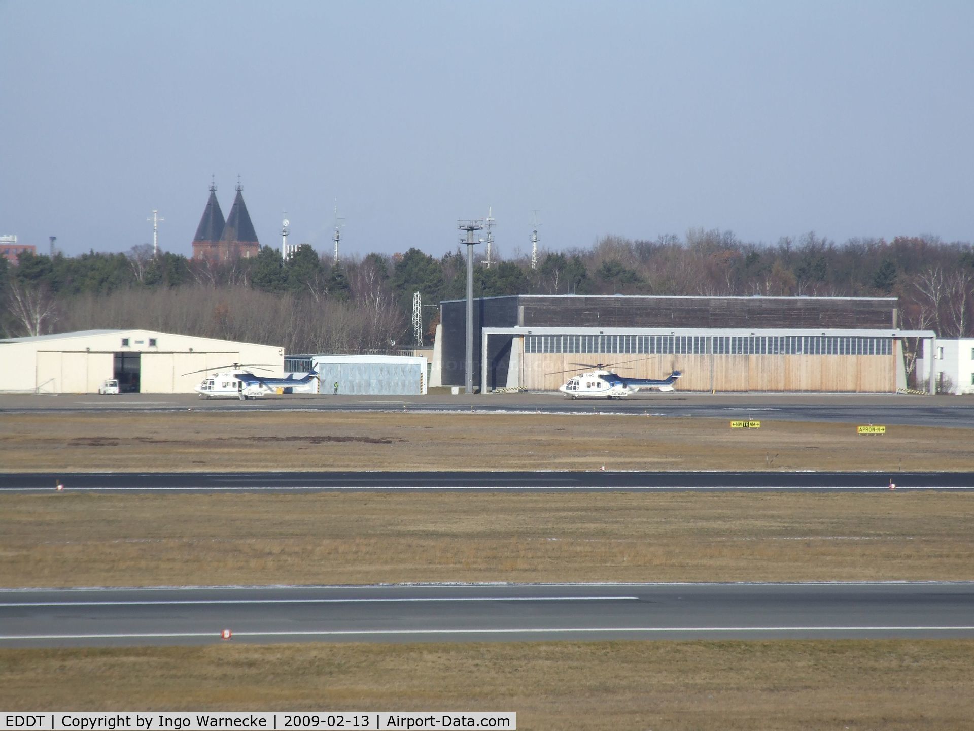 Tegel International Airport (closing in 2011), Berlin Germany (EDDT) - Berlin Tegel - military part, hangars of the German Air Force VIP-Squadron (Flugbereitschaft)