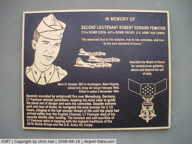X3RT Airport - Memorial on the tower at Rattlesden