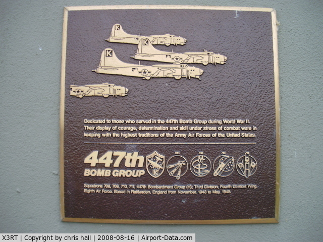 X3RT Airport - Memorial on the tower at Rattlesden