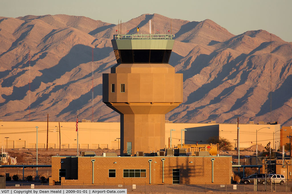 North Las Vegas Airport (VGT) - Control Tower at North Las Vegas Airport in nice evening light.
