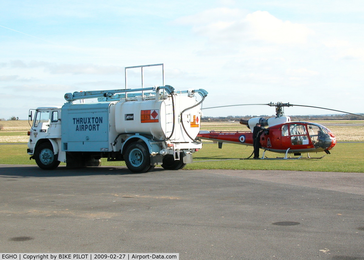Thruxton Aerodrome Airport, Andover, England United Kingdom (EGHO) - MANY THANKS TO THE TANKER DRIVER WHO MOVED OUT OF THE WAY WHEN A COUPLE OF CHOPPERS CAME IN