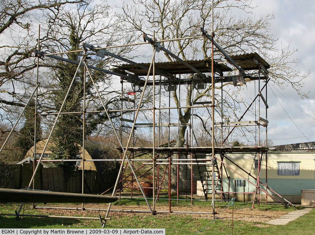 Lashenden/Headcorn Airport, Maidstone, England United Kingdom (EGKH) - Parachute Club training scaffold.