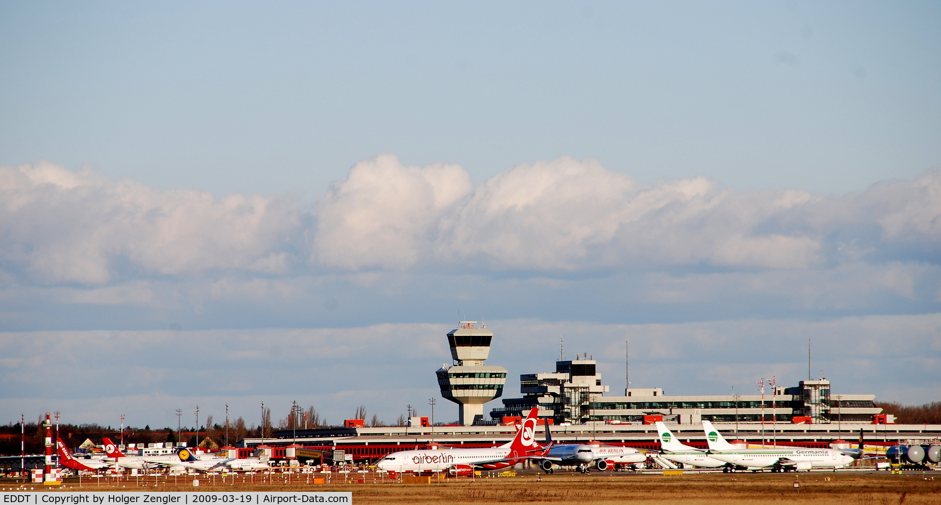 Tegel International Airport (closing in 2011), Berlin Germany (EDDT) - View to the busy parts of TXL