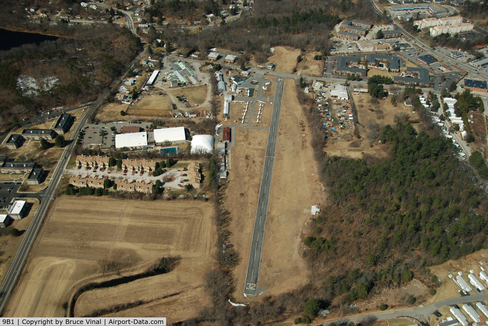 Marlboro Airport (9B1) - Look how close the Street is!