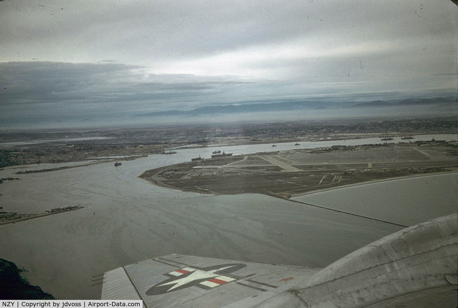 North Island Nas /halsey Field/ Airport (NZY) - Photo taken from C-54 (R5D) from VR-776 of NAS Los Alamitos 