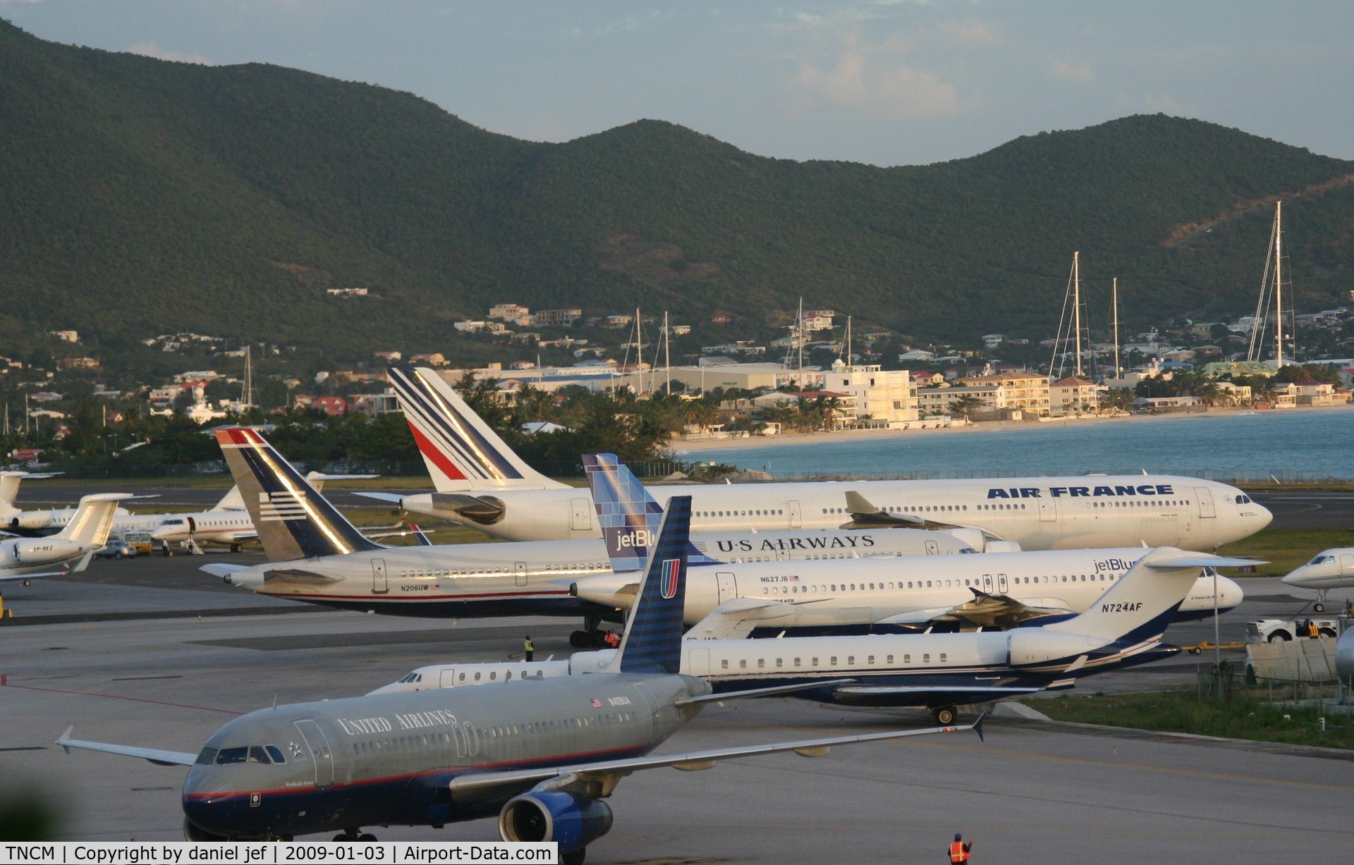 Princess Juliana International Airport, Philipsburg, Sint Maarten Netherlands Antilles (TNCM) - busy day at tncm
