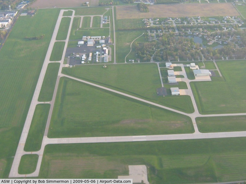 Warsaw Municipal Airport (ASW) - Looking north from 2500'