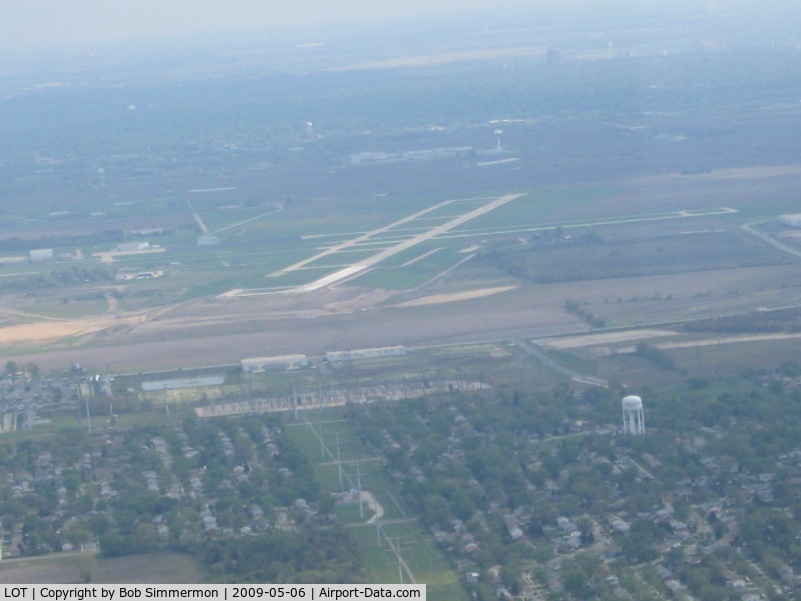 Lewis University Airport (LOT) - Looking south from 3000'