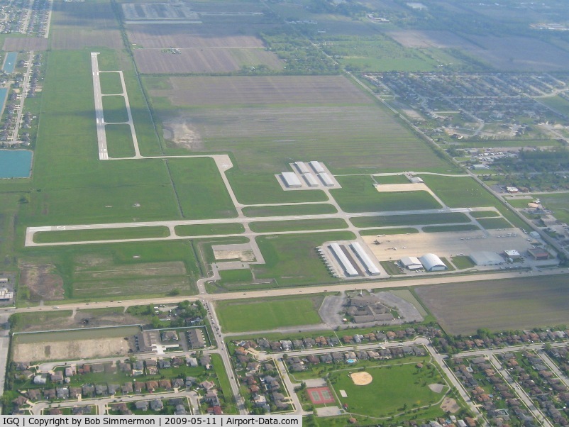 Lansing Municipal Airport (IGQ) - Looking south from 5000'