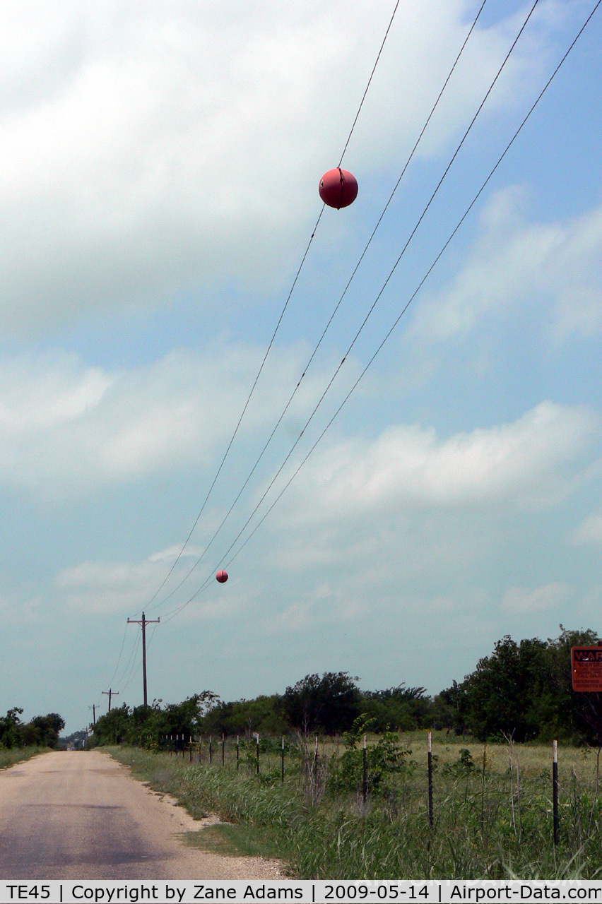 Buffalo Chips Airpark Airport (TE45) - Buffalo Chips Airpark - Private field - The olny way to recognise the airfield is the balls on the power line - does not seem to be currently in use.