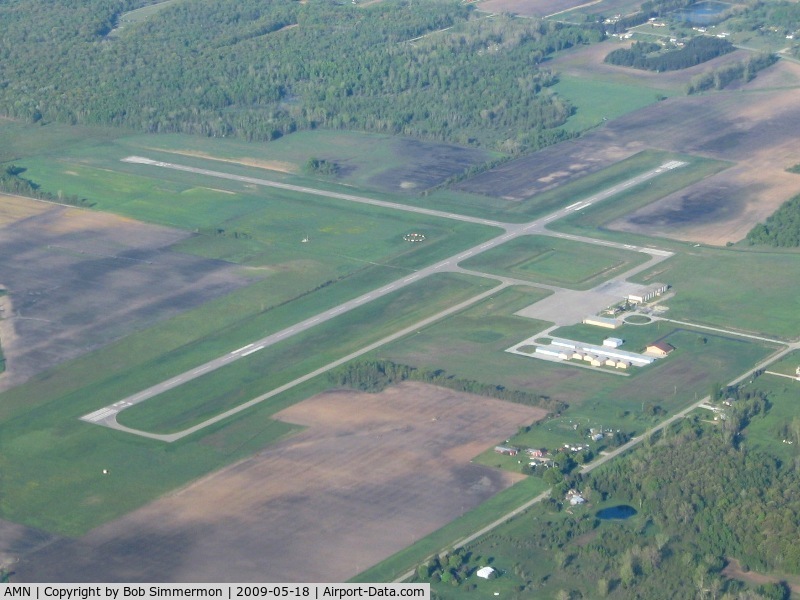 Gratiot Community Airport (AMN) - Looking SW from 4500'