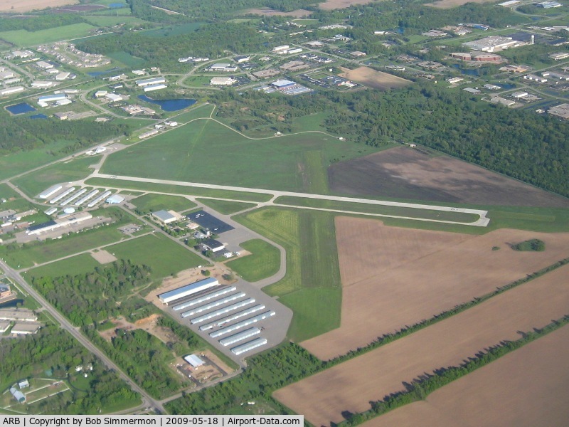 Ann Arbor Municipal Airport (ARB) - Looking SE from 4000'