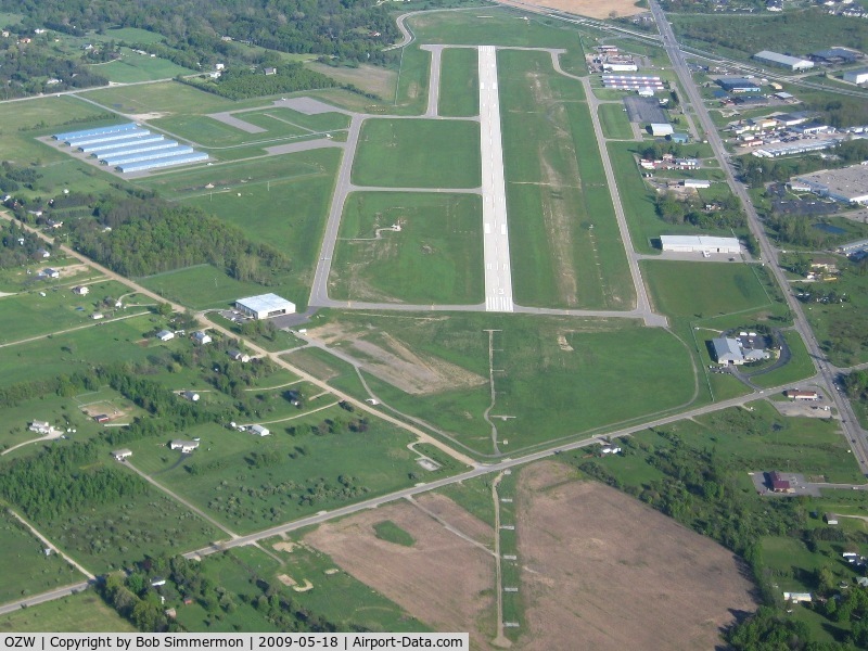Livingston County Spencer J. Hardy Airport (OZW) - Looking SE down runway 13.