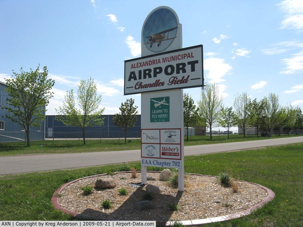 Chandler Field Airport (AXN) - The welcoming sign.