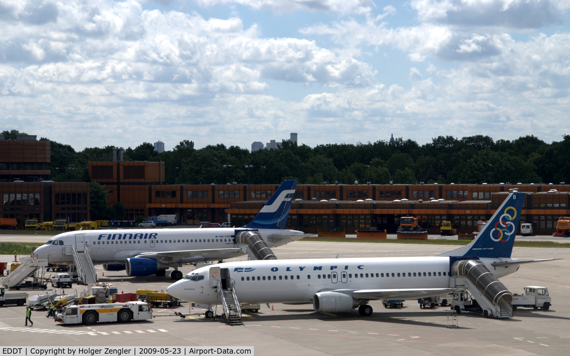 Tegel International Airport (closing in 2011), Berlin Germany (EDDT) - North Europe meets South Europe in Berlin