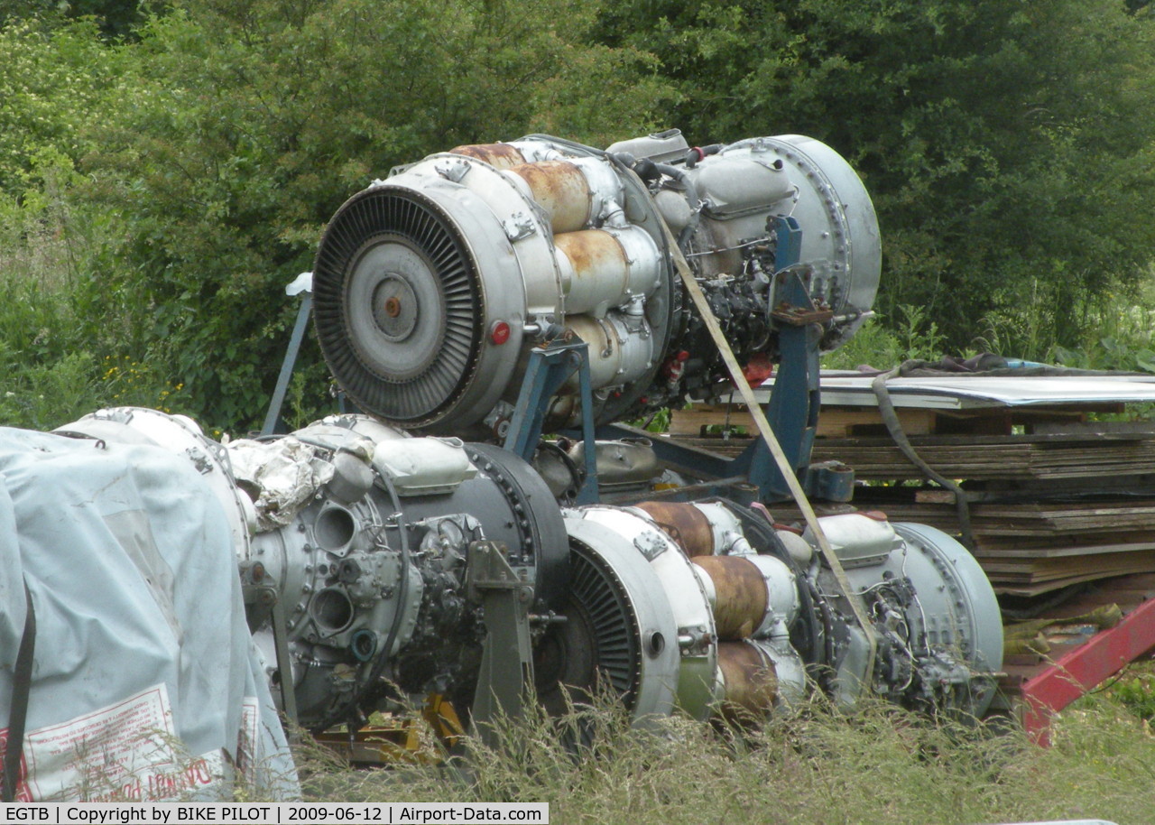 Wycombe Air Park/Booker Airport, High Wycombe, England United Kingdom (EGTB) - DERELICT JET ENGINES WYCOMBE AIR PARK