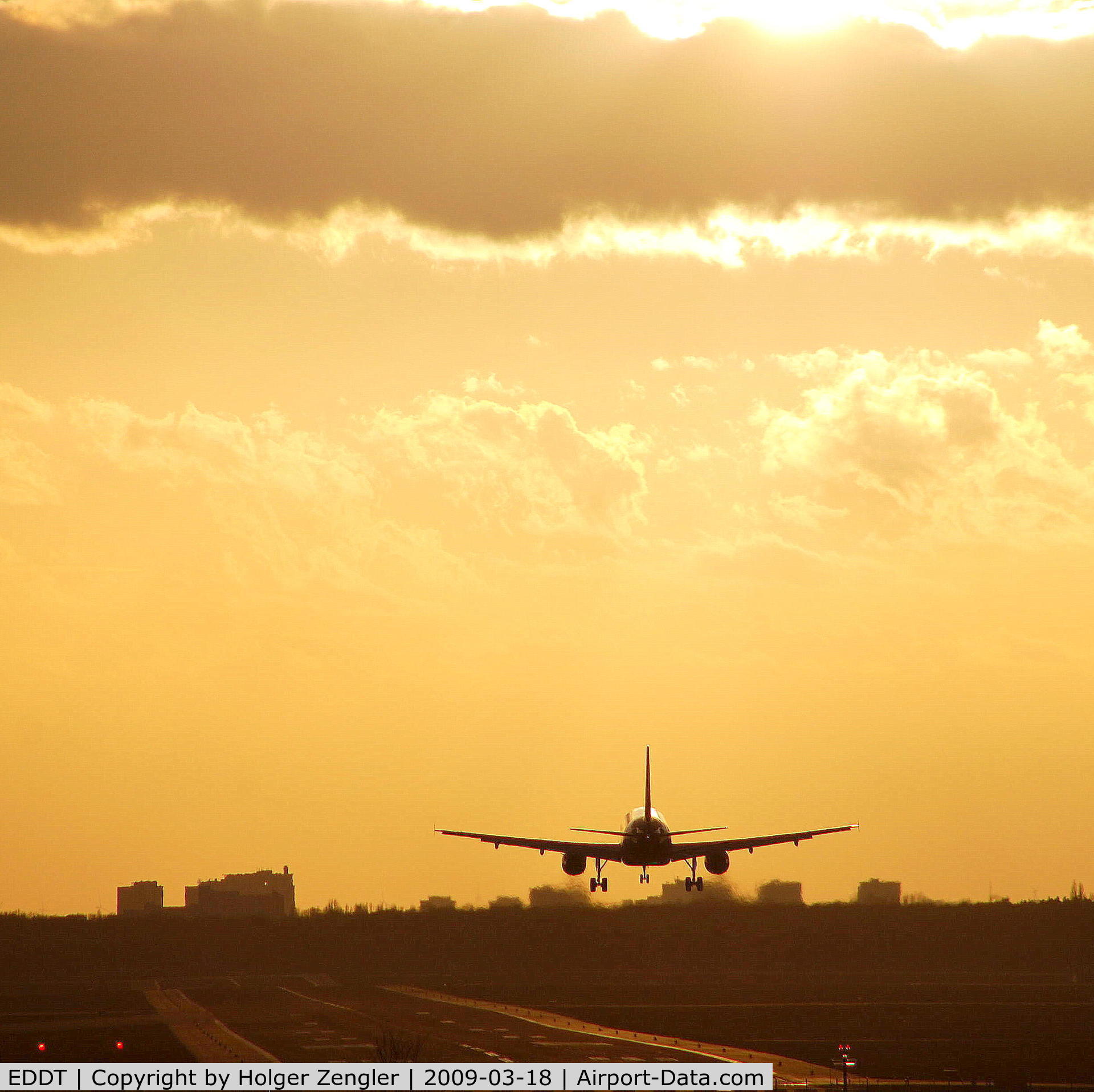 Tegel International Airport (closing in 2011), Berlin Germany (EDDT) - Touch down in dusty afternoon light