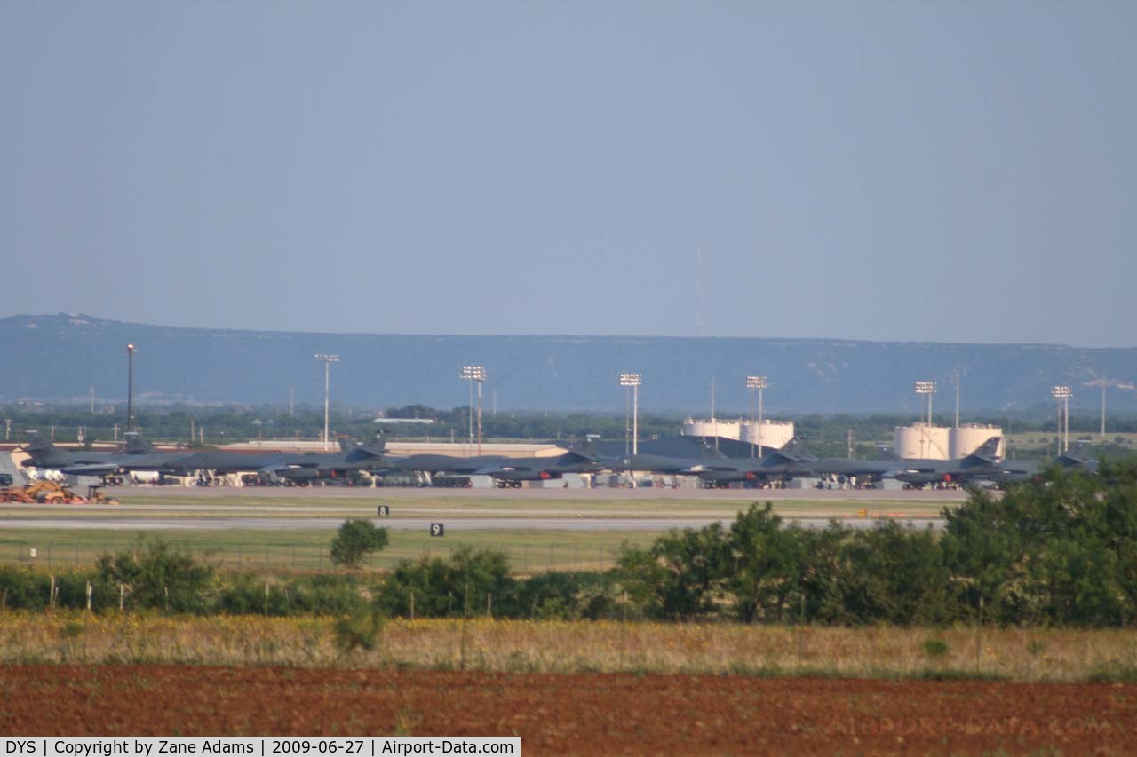 Dyess Afb Airport (DYS) - Dyess Air Force Base flight line and hangers - B-1B's of the 7th Bomb Wing