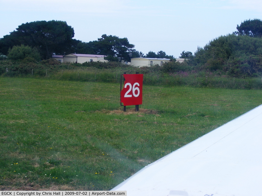 Caernarfon Airport, Caernarfon, Wales United Kingdom (EGCK) - on hold for R/W 26 at Caernarfon