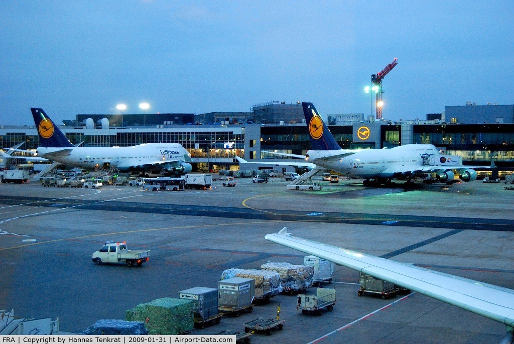 Frankfurt International Airport, Frankfurt am Main Germany (FRA) - 2 Lufthansa Boeing 747-400 (D-ABTA and D-ABVB)