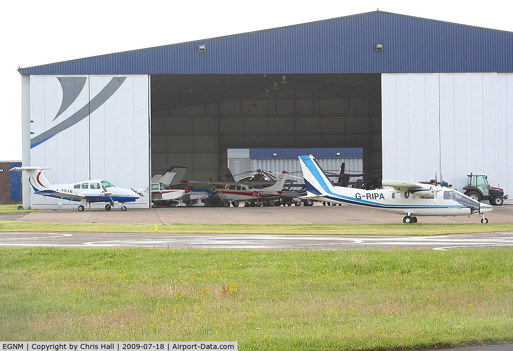 Leeds Bradford International Airport, West Yorkshire, England United Kingdom (EGNM) - GA hangar at Leeds Bradford Airport