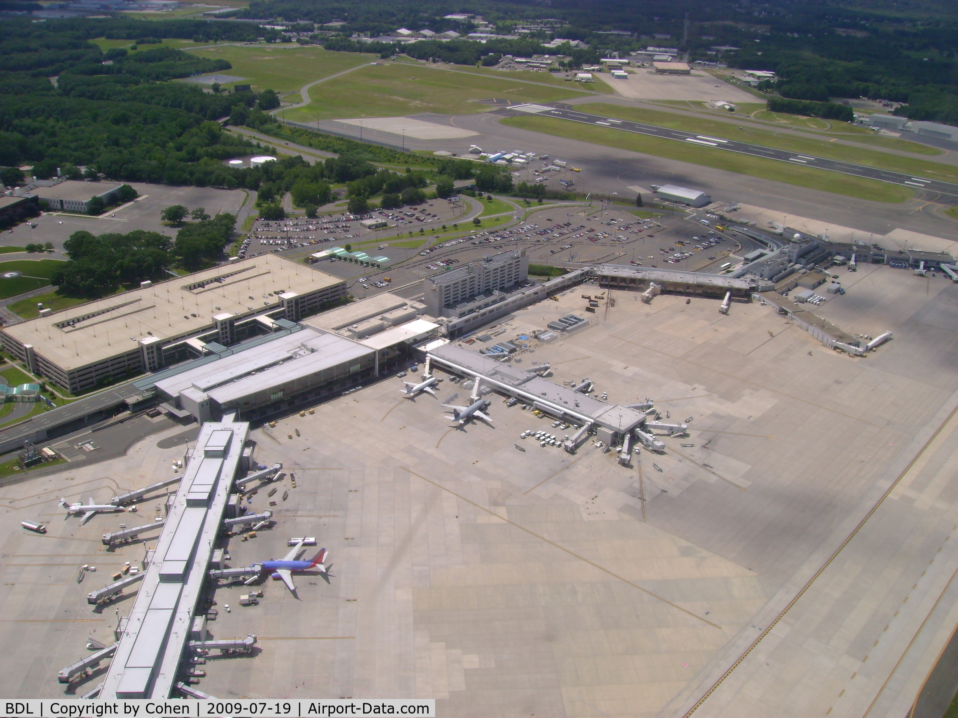 Bradley International Airport (BDL) - Bradley Airport from 1700 feet