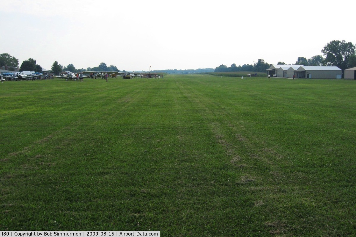 Noblesville Airport (I80) - Looking down RWY 9 during EAA fly-in.