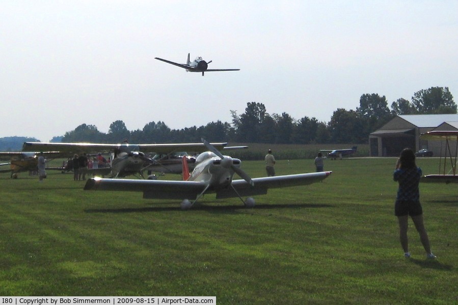 Noblesville Airport (I80) - T28 making a high speed pass during the EAA fly-in.