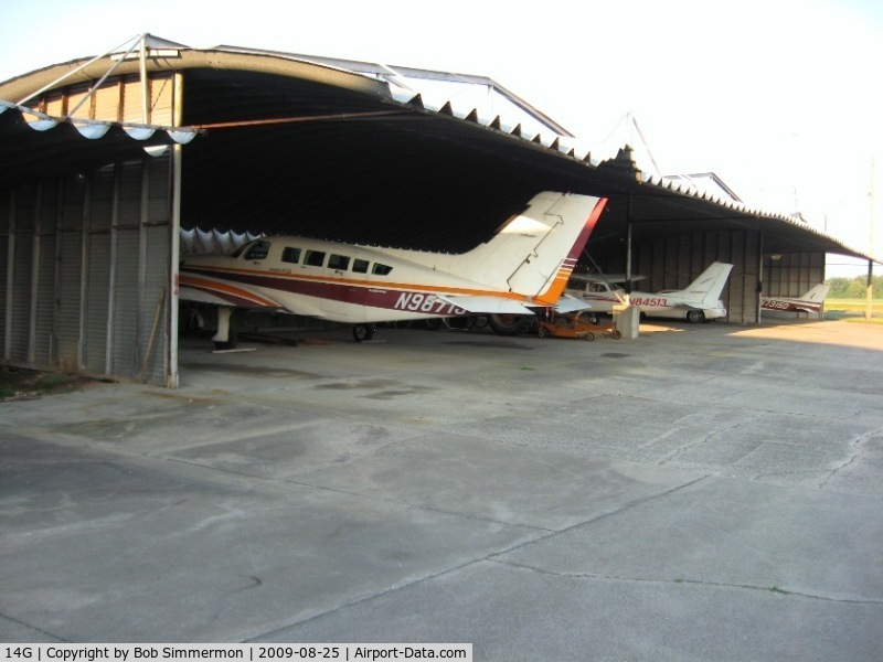 Fremont Airport (14G) - Uniquely built hangers