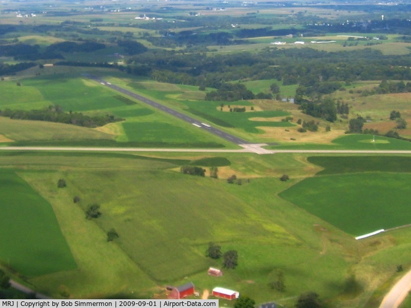 Iowa County Airport (MRJ) - Looking west