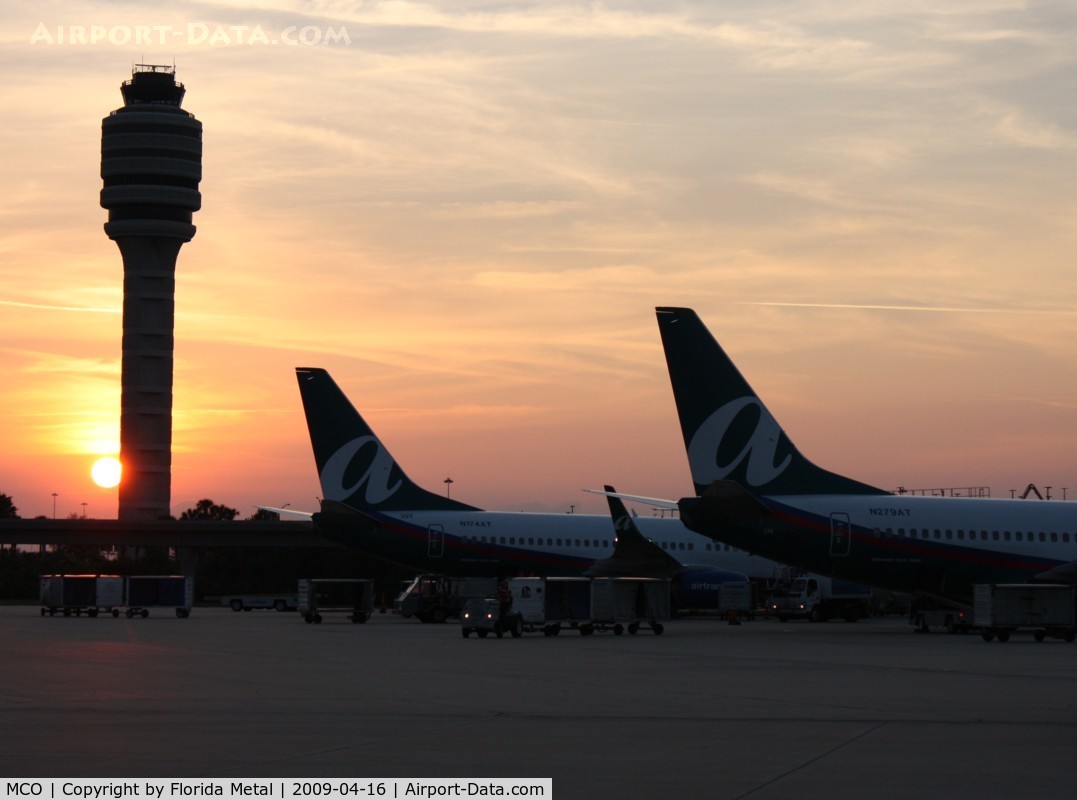 Orlando International Airport (MCO) - Tower at sunset