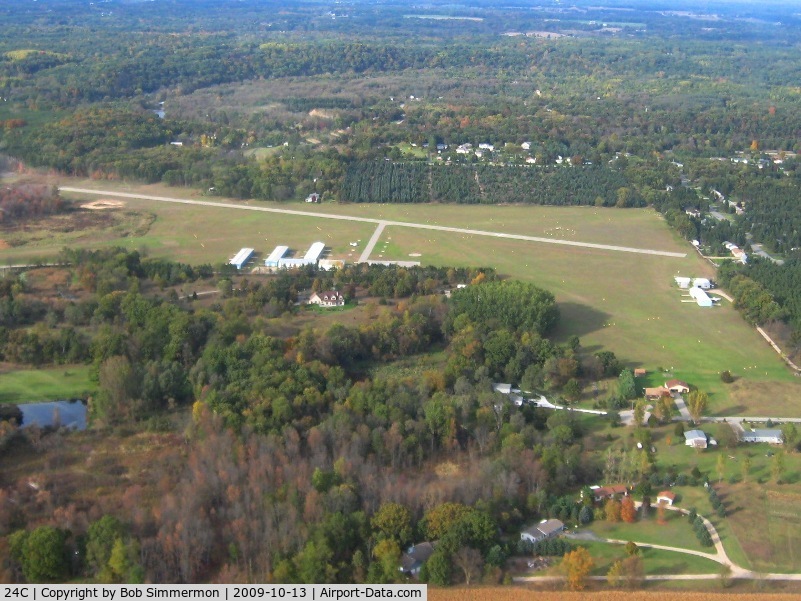 Lowell City Airport (24C) - Looking north
