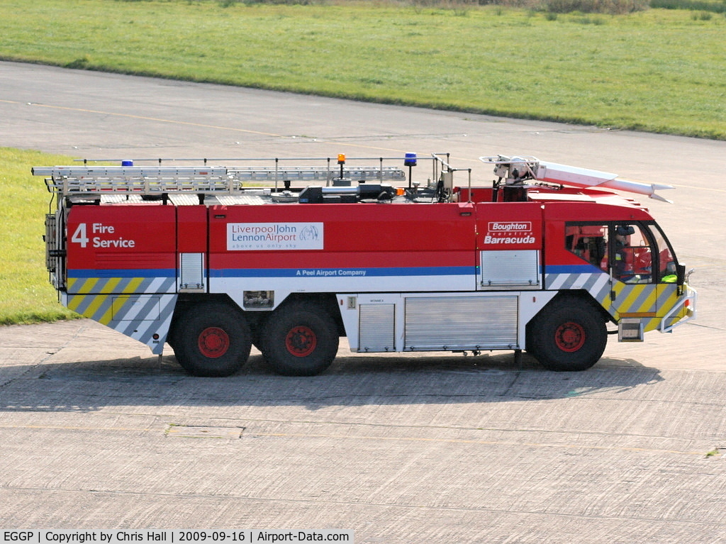 Liverpool John Lennon Airport, Liverpool, England United Kingdom (EGGP) - Fire training at Liverpool Airport