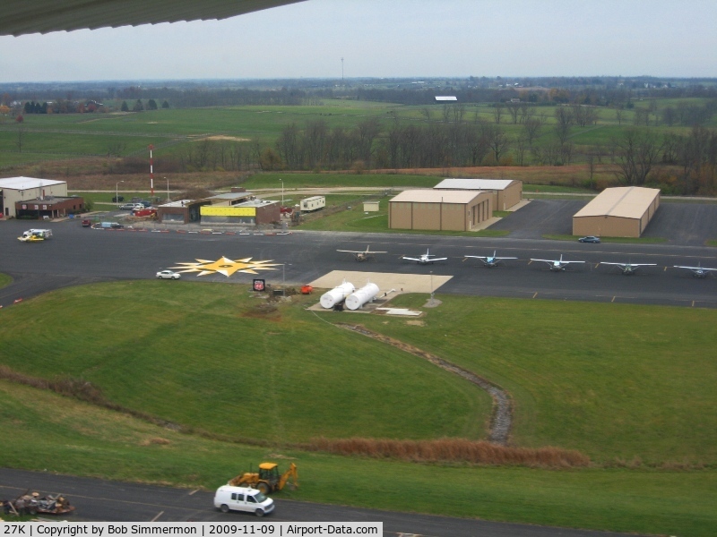 Georgetown Scott County - Marshall Fld Airport (27K) - General aviation ramp, hangers and fuel farm.