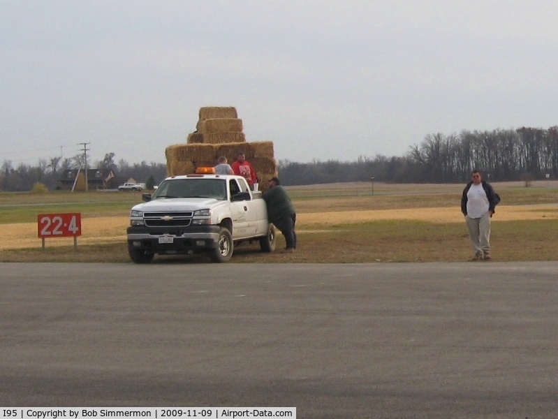 Hardin County Airport (I95) - Mulching hay over completed construction.  Maybe they're just talking about it.