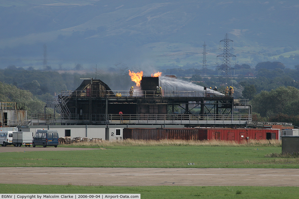 Durham Tees Valley Airport, Tees Valley, England United Kingdom (EGNV) - Fire Training at Durham Tees Valley Airport, UK.