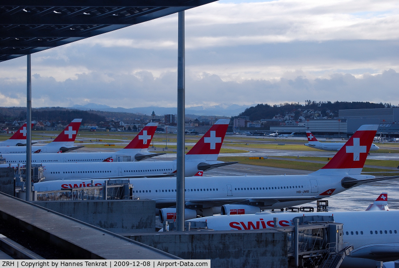Zurich International Airport, Zurich Switzerland (ZRH) - Swiss Heavies at the E-Gates