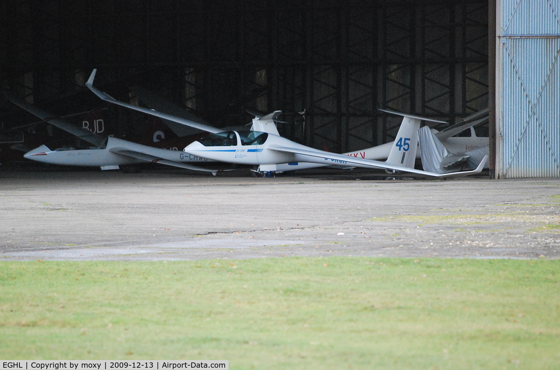 Lasham Airfield Airport, Basingstoke, England United Kingdom (EGHL) - Glider Hangar, Lasham