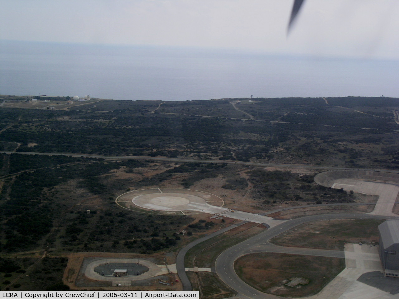 RAF Akrotiri Airport, Akrotiri Cyprus (LCRA) - Taxiways and runup areas from the air