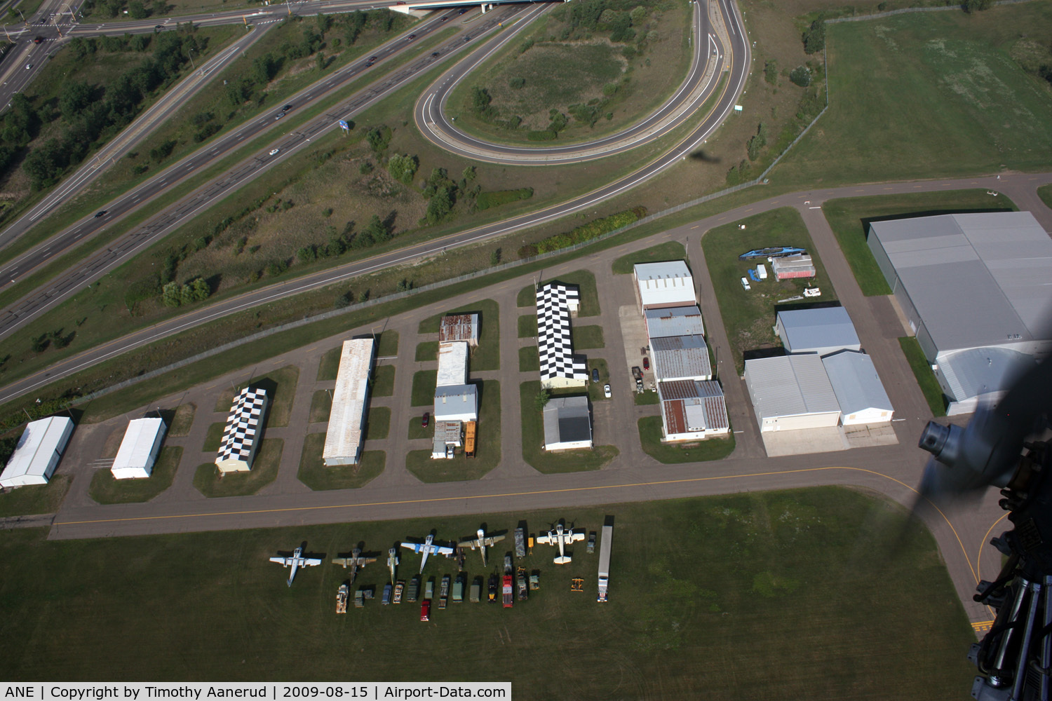 Anoka County-blaine Arpt(janes Field) Airport (ANE) - Southwest hangars