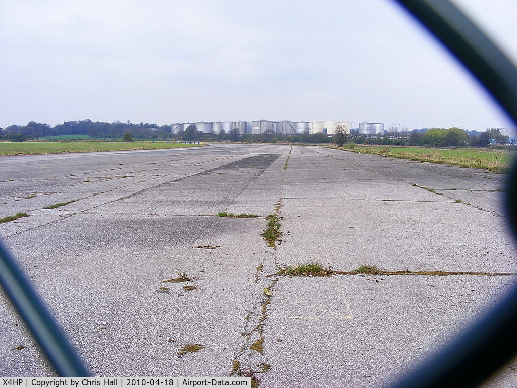 X4HP Airport - the surviving NW section of the runway at Hooton Park